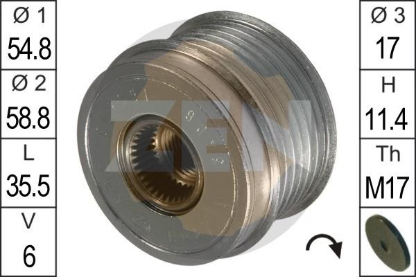 ERA ZN5406 - Pulley, alternator, freewheel clutch autospares.lv