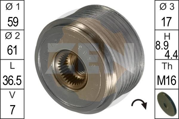 ERA ZN5403 - Pulley, alternator, freewheel clutch autospares.lv