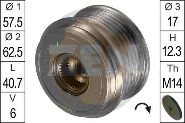 ERA ZN5428 - Pulley, alternator, freewheel clutch autospares.lv