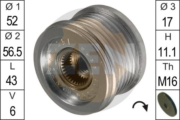 ERA ZN5500 - Pulley, alternator, freewheel clutch autospares.lv