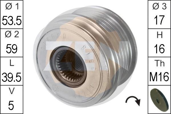 ERA ZN5518 - Pulley, alternator, freewheel clutch autospares.lv