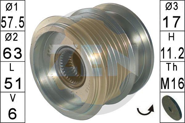 ERA ZN5589 - Pulley, alternator, freewheel clutch autospares.lv