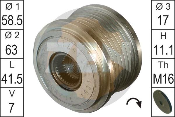 ERA ZN5531 - Pulley, alternator, freewheel clutch autospares.lv