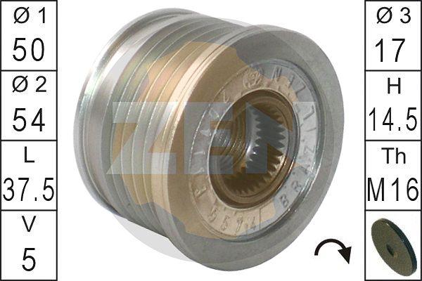 ERA ZN5574 - Pulley, alternator, freewheel clutch autospares.lv