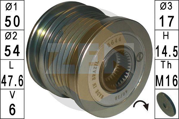 ERA ZN5644 - Pulley, alternator, freewheel clutch autospares.lv