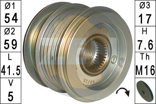 ERA ZN5641 - Pulley, alternator, freewheel clutch autospares.lv