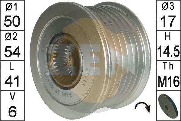 ERA ZN5653 - Pulley, alternator, freewheel clutch autospares.lv