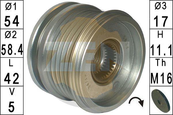 ERA ZN5634 - Pulley, alternator, freewheel clutch autospares.lv