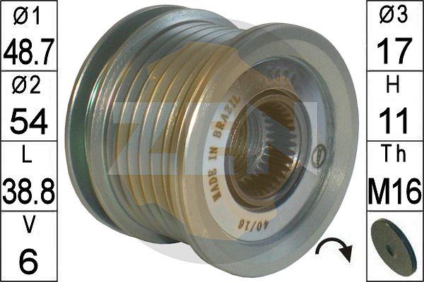 ERA ZN5674 - Pulley, alternator, freewheel clutch autospares.lv