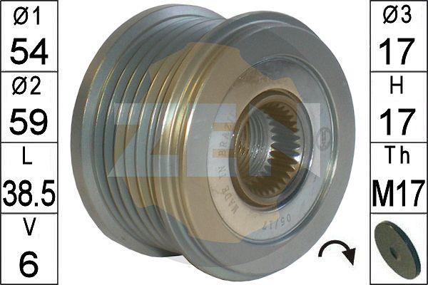 ERA ZN5678 - Pulley, alternator, freewheel clutch autospares.lv