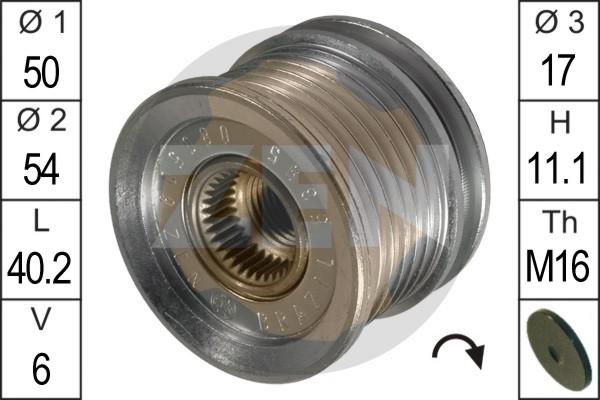 ERA ZN5395 - Pulley, alternator, freewheel clutch autospares.lv