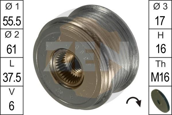 ERA ZN5390 - Pulley, alternator, freewheel clutch autospares.lv