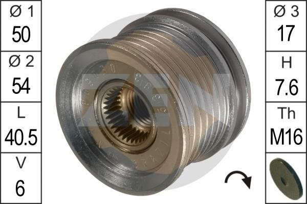 ERA ZN5393 - Pulley, alternator, freewheel clutch autospares.lv