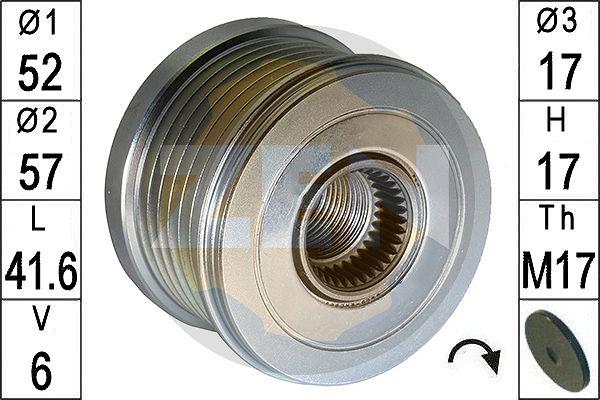 ERA ZN5735 - Pulley, alternator, freewheel clutch autospares.lv