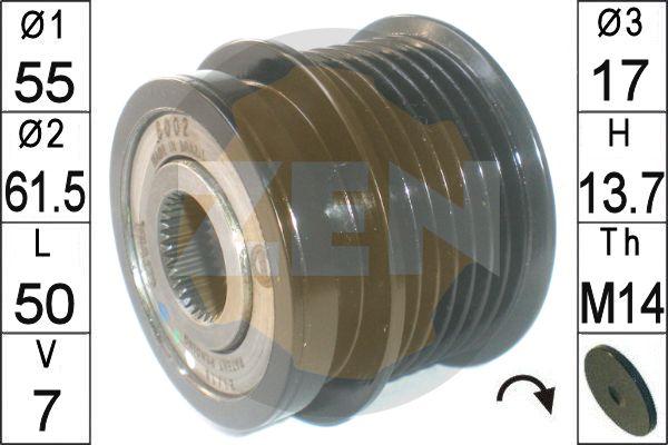 ERA ZN6002 - Pulley, alternator, freewheel clutch autospares.lv