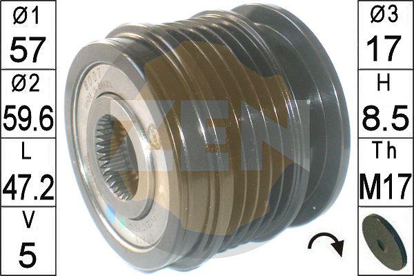 ERA ZN6007 - Pulley, alternator, freewheel clutch autospares.lv