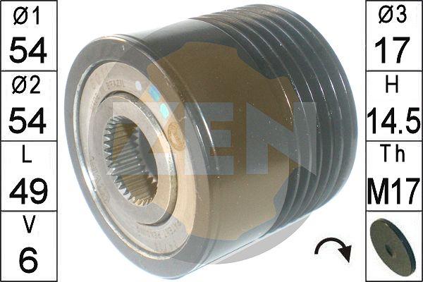 ERA ZN6011 - Pulley, alternator, freewheel clutch autospares.lv