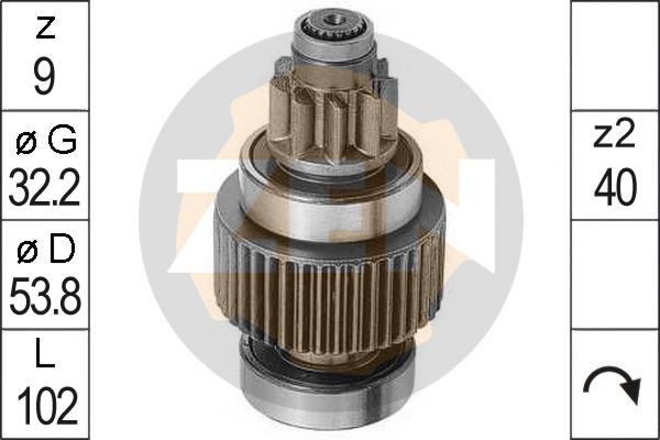 ERA ZN0946 - Pinion, bendix, starter autospares.lv