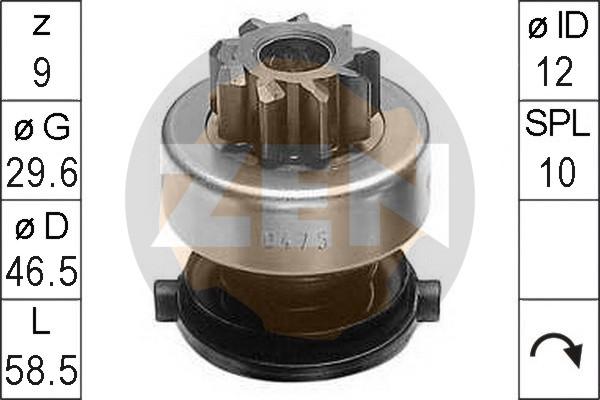 ERA ZN0475 - Pinion, bendix, starter autospares.lv