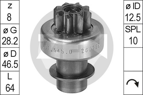 ERA ZN0545 - Pinion, bendix, starter autospares.lv