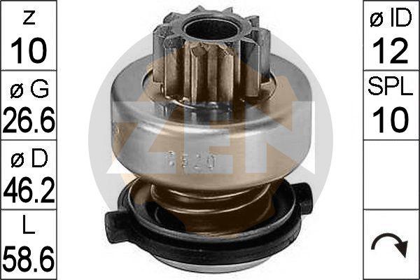 ERA ZN0520 - Pinion, bendix, starter autospares.lv