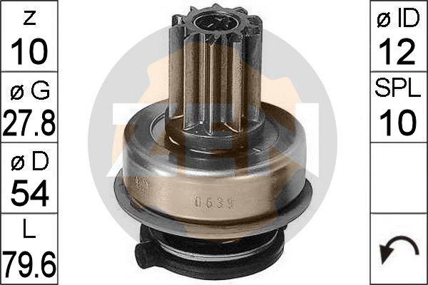 ERA ZN0639 - Pinion, bendix, starter autospares.lv