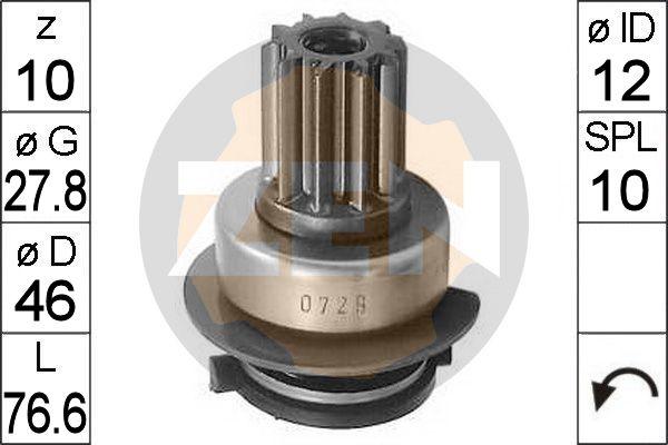 ERA ZN0729 - Pinion, bendix, starter autospares.lv