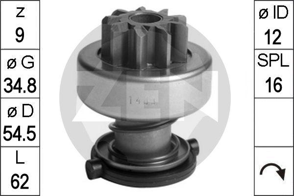 ERA ZN1483 - Pinion, bendix, starter autospares.lv