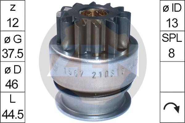 ERA ZN1567 - Pinion, bendix, starter autospares.lv