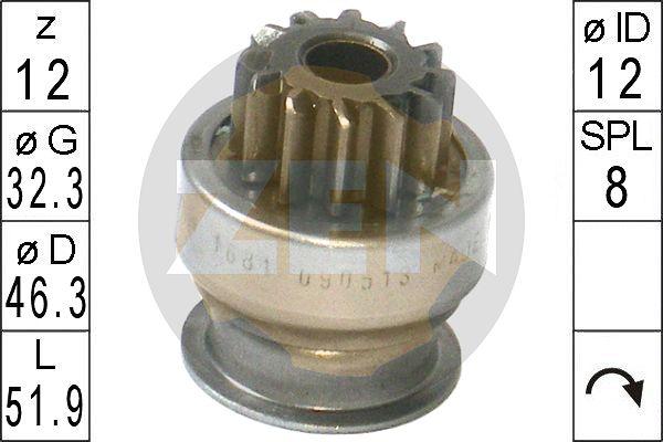 ERA ZN1681 - Pinion, bendix, starter autospares.lv