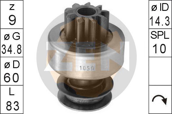 ERA ZN1059 - Pinion, bendix, starter autospares.lv