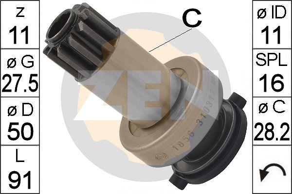 ERA ZN1856 - Pinion, bendix, starter autospares.lv