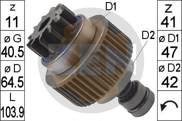 ERA ZN1865 - Pinion, bendix, starter autospares.lv