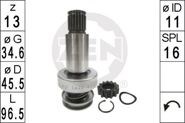 ERA ZN1803 - Pinion, bendix, starter autospares.lv