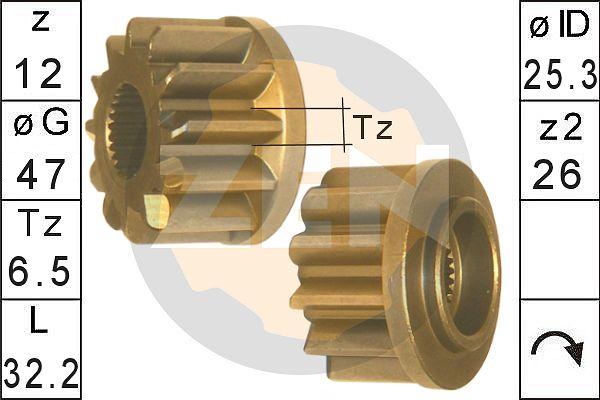 ERA ZN12972 - Pinion, bendix, starter autospares.lv