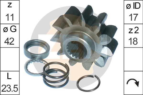 ERA ZN12609 - Pinion, bendix, starter autospares.lv