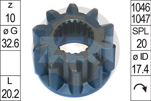 ERA ZN12812 - Pinion, bendix, starter autospares.lv