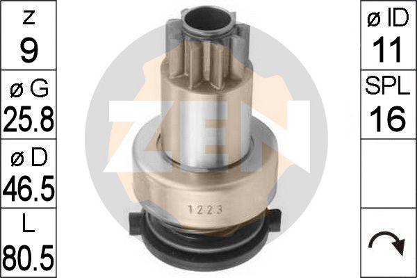 ERA ZN1223 - Pinion, bendix, starter autospares.lv