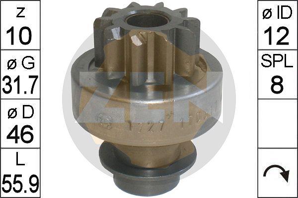 ERA ZN1727 - Pinion, bendix, starter autospares.lv