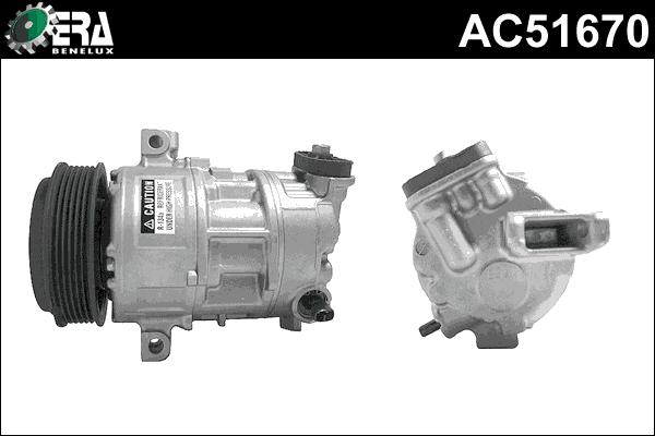 ERA Benelux AC51670 - Compressor, air conditioning autospares.lv