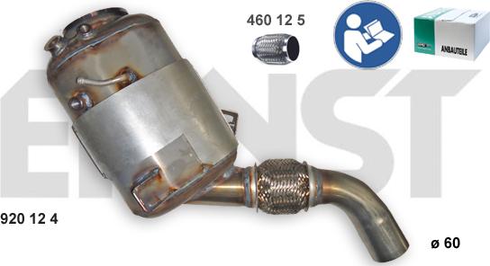 ERNST 920124 - Soot / Particulate Filter, exhaust system autospares.lv