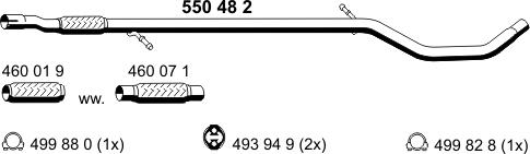 ERNST 550482 - Exhaust Pipe autospares.lv