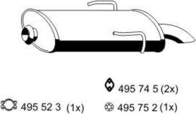 ERNST 500005 - End Silencer autospares.lv