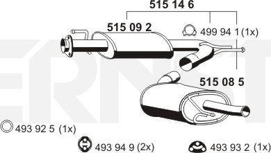 ERNST 515146 - End Silencer autospares.lv