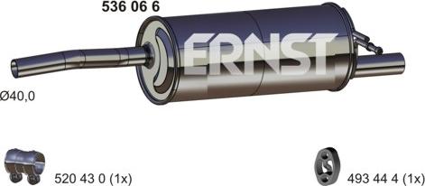ERNST 536066 - End Silencer autospares.lv