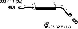 ERNST 645096 - Middle Silencer autospares.lv