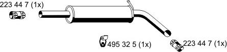 ERNST 645072 - Middle Silencer autospares.lv