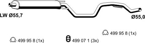 ERNST 043168 - Middle Silencer autospares.lv