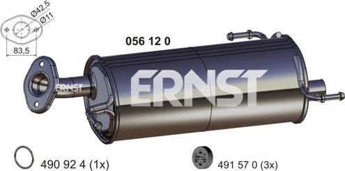 ERNST 056120 - End Silencer autospares.lv