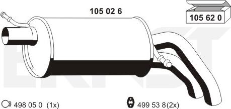 ERNST 105026 - End Silencer autospares.lv